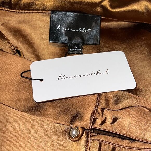 NWT LINE & DOT Bella Mini Dress In Camel Small Revolve - Picture 12 of 14